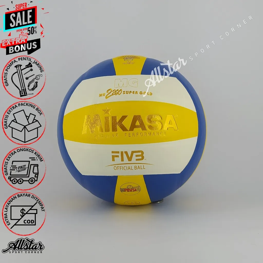 Bola Voli Volly Voly  MIKASA PROLIGA SUPERGOLD  MV2200  original Import Size 5