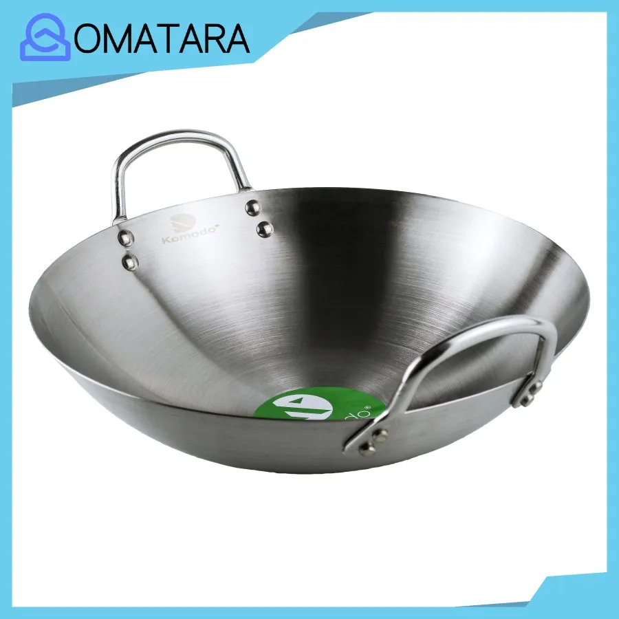 KOMODO KUALI WAJAN PENGGORENGAN STAINLESS STEEL DIAMETER 43 47 50 BESAR STEINLES