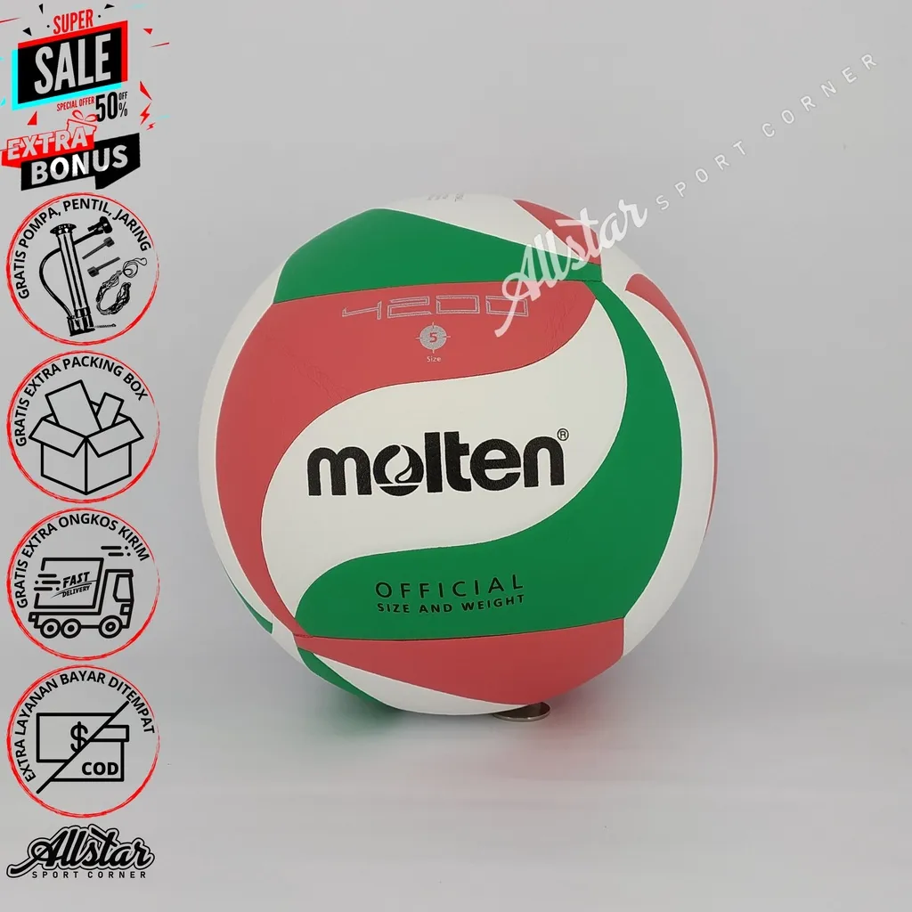 MOLTEN Bola Voli Volly Voly  MOLTEN 4200  original Import Size 5