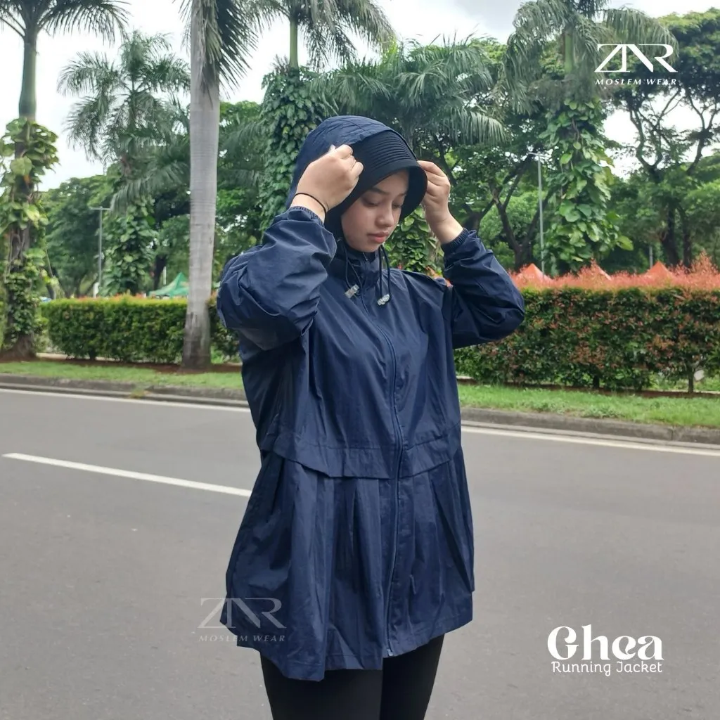 Jaket Parasut Olahraga Wanita, Sauna Suit, Jogging, Bersepeda, Gym Fitnes, Senam Ghea ZNR Muslimah