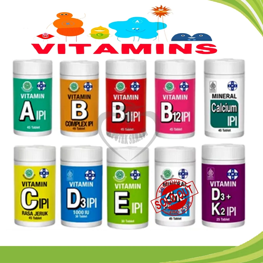 VITAMIN C IPI ISI 45 TABLET SUPLEMEN PENAMBAH IMUN TUBUH