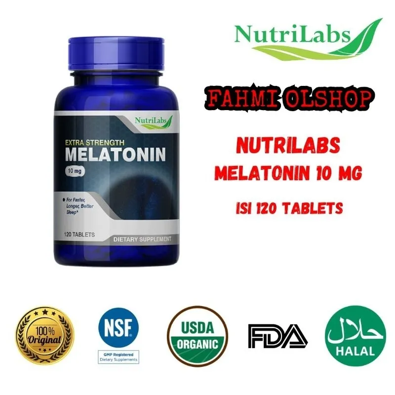 Nutrilabs Melatonin 10 mg isi 120 tablets ORIGINAL 100%