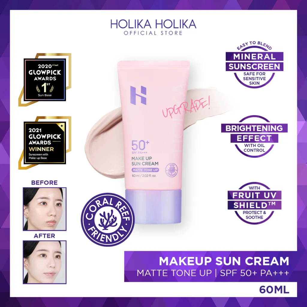 Holika Holika Make Up Sun Cream Matte Tone Up | Physical Sunscreen