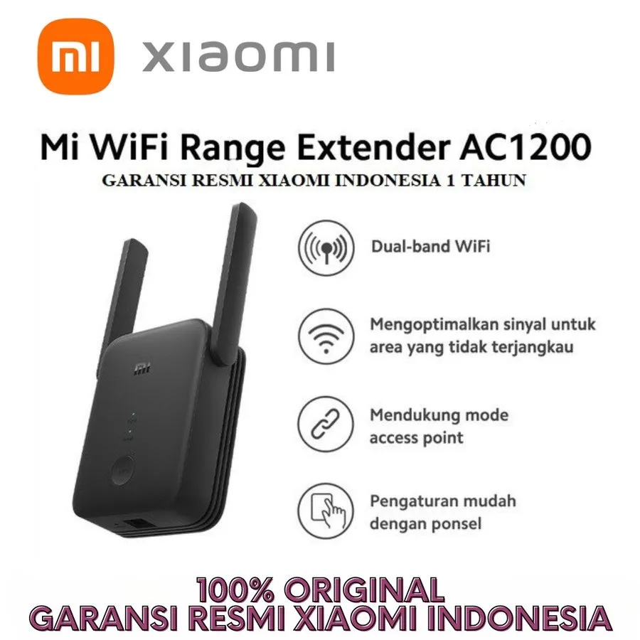 XIAOMI WIFI EXTENDER REPEATER PENGUAT SINYAL 1200MBPS AC1200 DUAL BAND