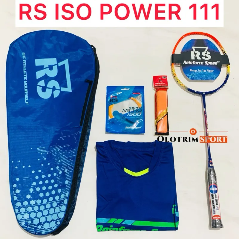[Free Pasang Senar] Raket Badminton RS Iso Power 111 Bonus Tas Kaos Senar Original