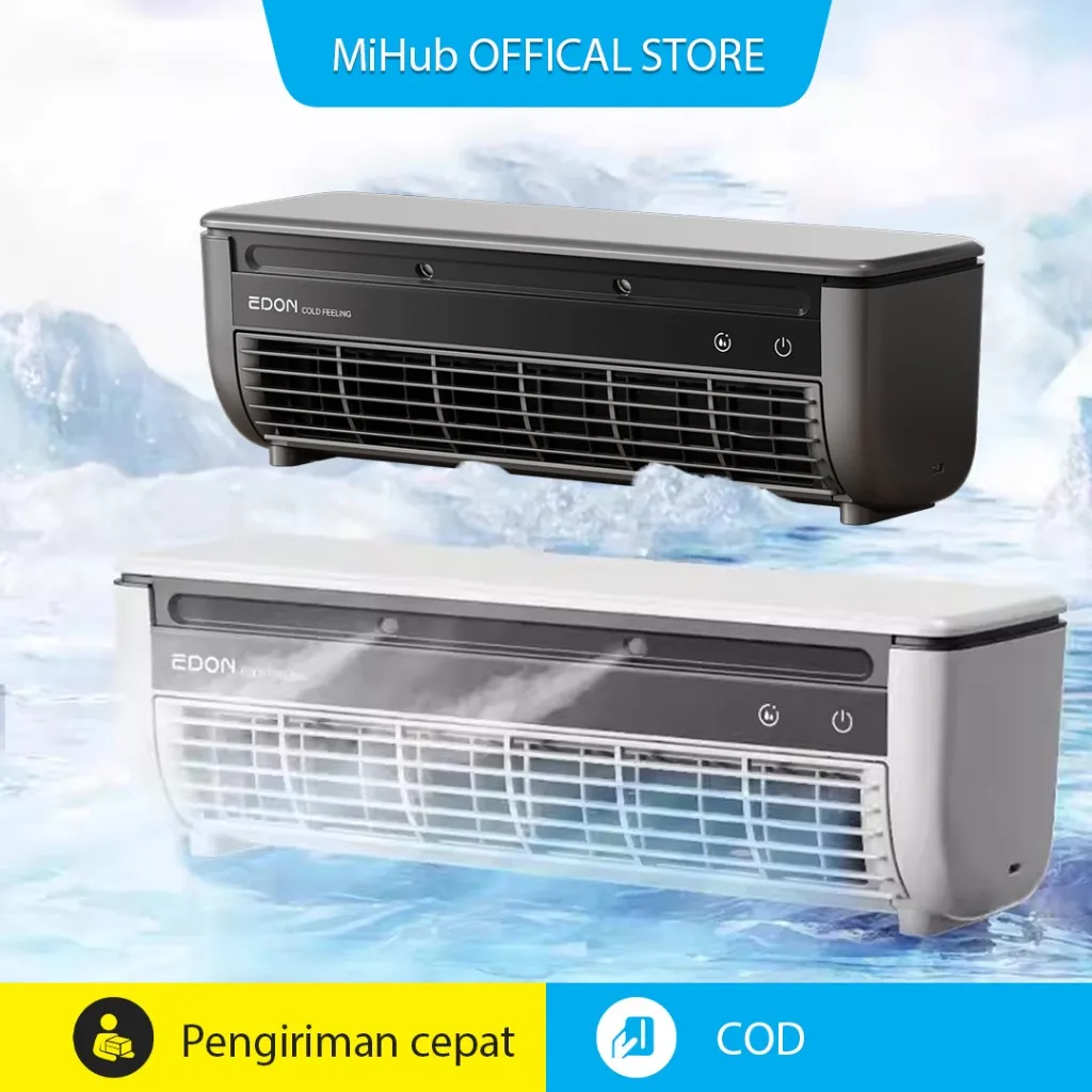 [NEW] Kipas Angin Mini AC 5m² - Tanpa Pemasangan, Anti Minyak, Baterai 6000mAh, Hadiah Dapur, COD