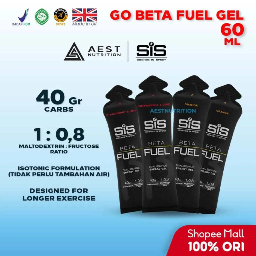 SiS Beta Fuel Dual Energy Gel 60ml Sachet - SIS Go Science in Sport