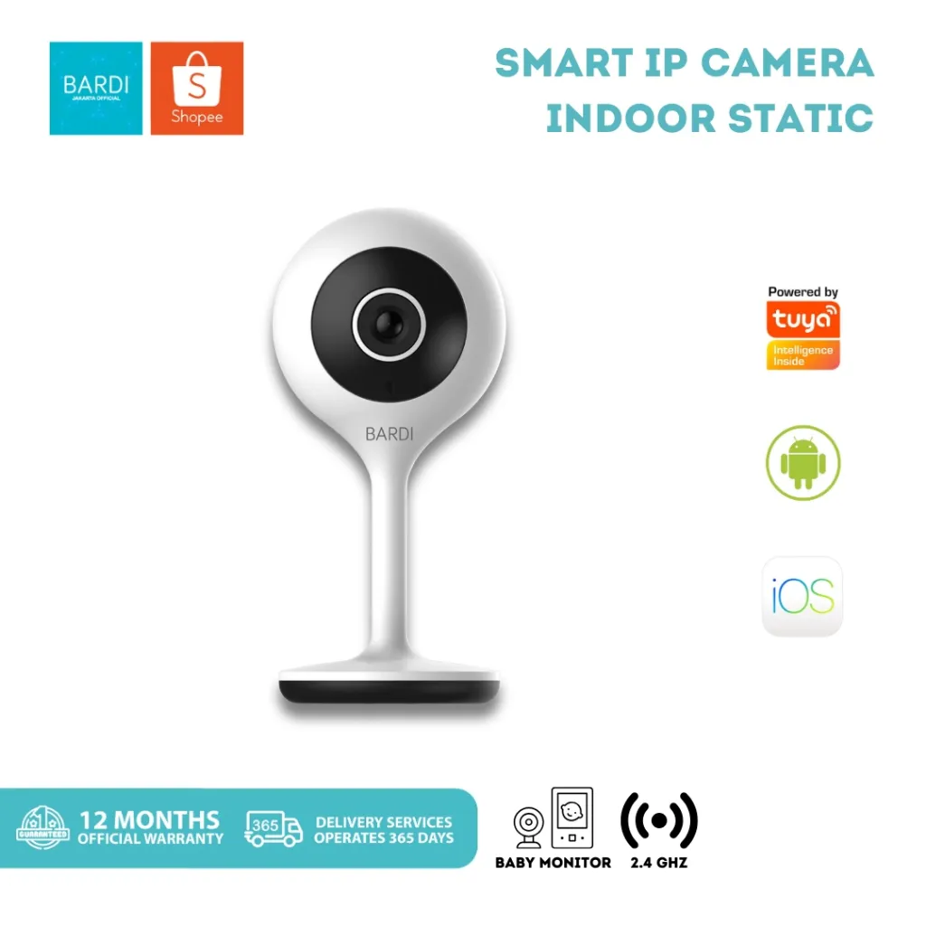 BARDI CCTV Indoor Static IP Camera Cctv Wifi Jarak Jauh Lewat HP Baby Monitor Wireless Smart Home