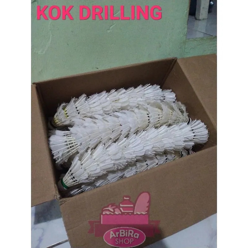 SHUTTLECOCK/KOK/COCK DRILLING BADMINTON/BULUTANGKIS ISI 200 PCS (PACKING KARDUS)