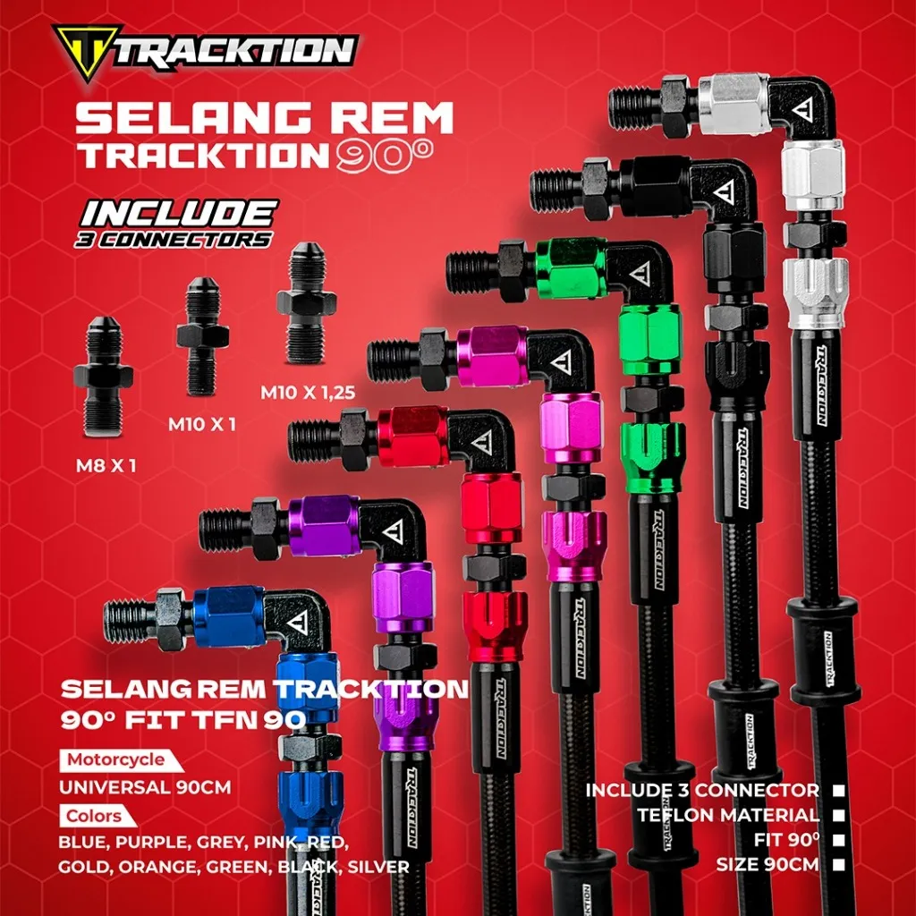 Selang Rem Tracktion FIT 90° TFN90 Universal
