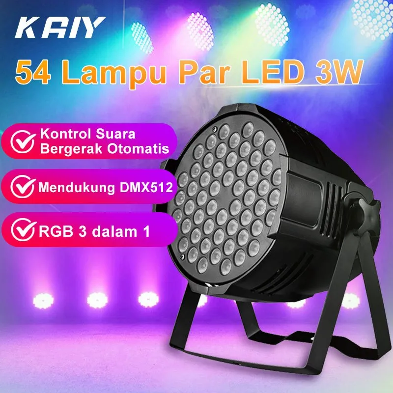 Bisa COD 54x3watt lampu panggung full colour par led parled panggung disco par - RGB