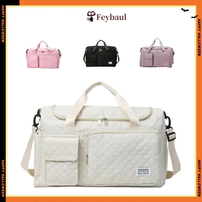 Feybaul Tas kombinasi koper Tas Olahraga Pemisah Basah-Kering Tas Perjalanan Berkapasitas Besar Anti Air Tas Lipat C017