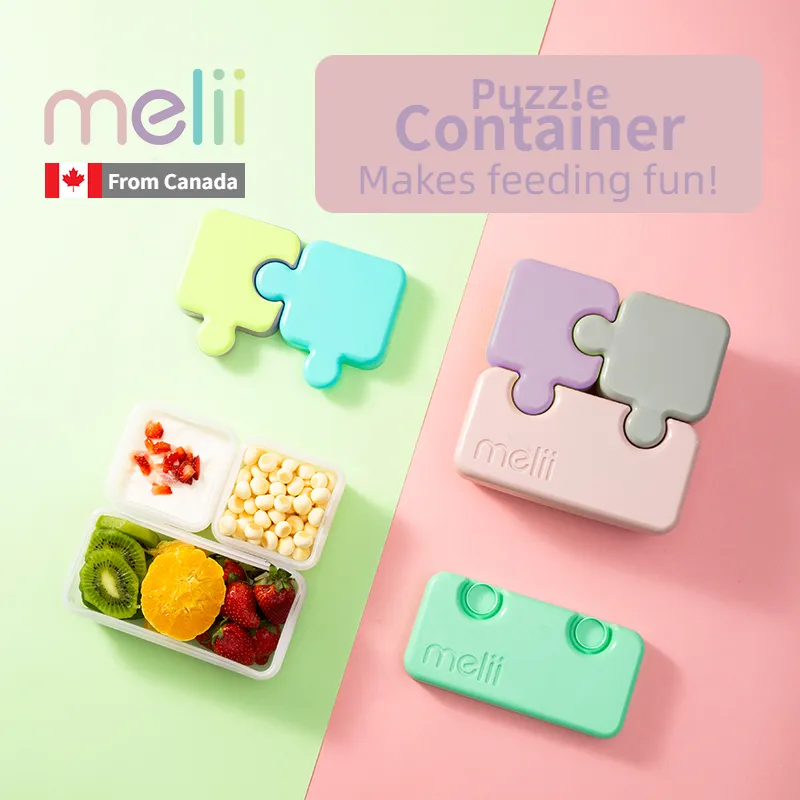 Melii Baby Puzzle Lunch Box Food Container -  Tempat makan anak bentuk puzzle for Kids / Wadah Makan Unik / Kotak Bekal Puzzle