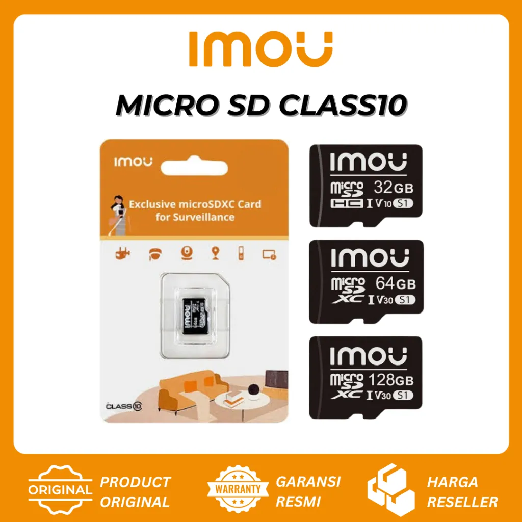MEMORY CARD 32GB 64GB 128GB IMOU CLASS10 SDXC MICRO SD MMC CCTV CAMERA ANDROID IOS - ORIGINAL IMOU