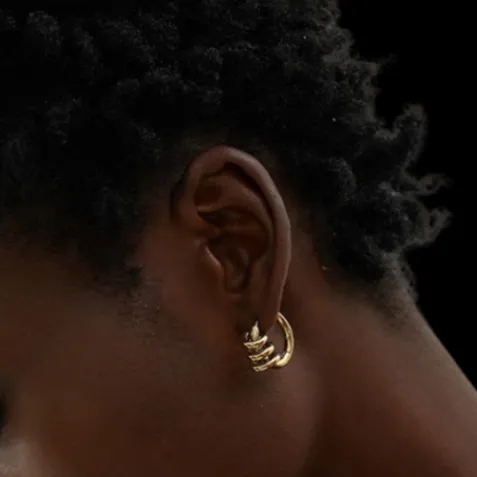 Unheard Of - Pavo Earrings Anting Wanita Anti Karat Stainless 18k Gold Plated Aksesoris Fashion Wanita Korea