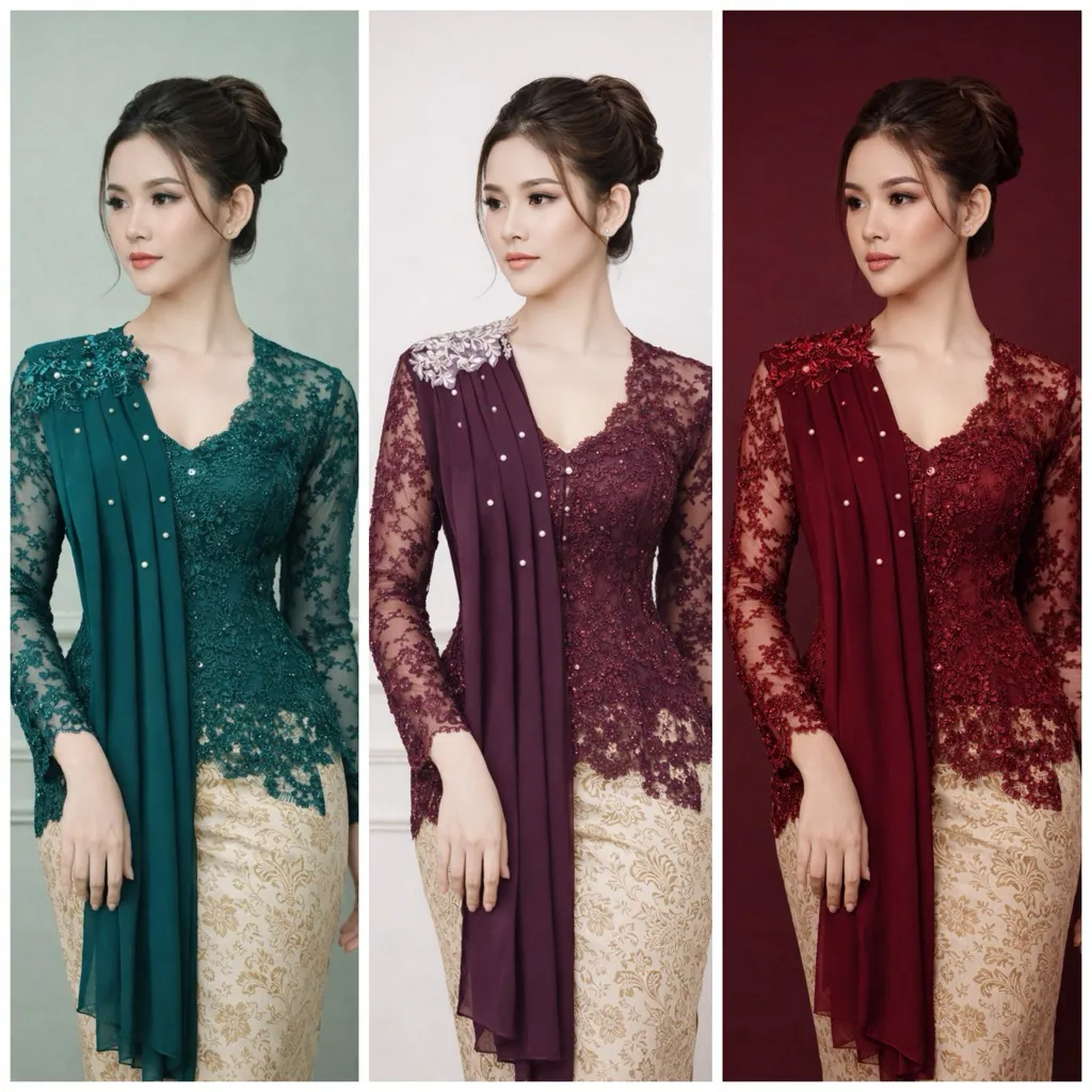 Selendang Kebaya Ceruty Premium 150cm – Jatuh Adem & Elegan untuk Wisuda & Kondangan
