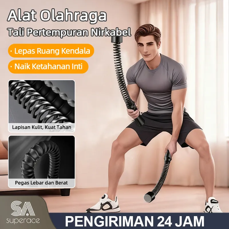 Superace Ropeless Battle Rope Tali Fitness Battling Ropes Gym Waves Rope Cocok Untuk Olahraga Dalam Ruangan