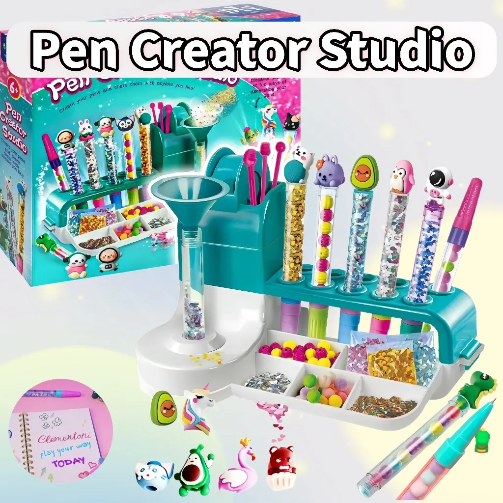 Magic Flowing Sand Pen Studio DIY Pembuat Pulpen Gel Anak Mainan Edukasi untuk Orang Tua dan Anak