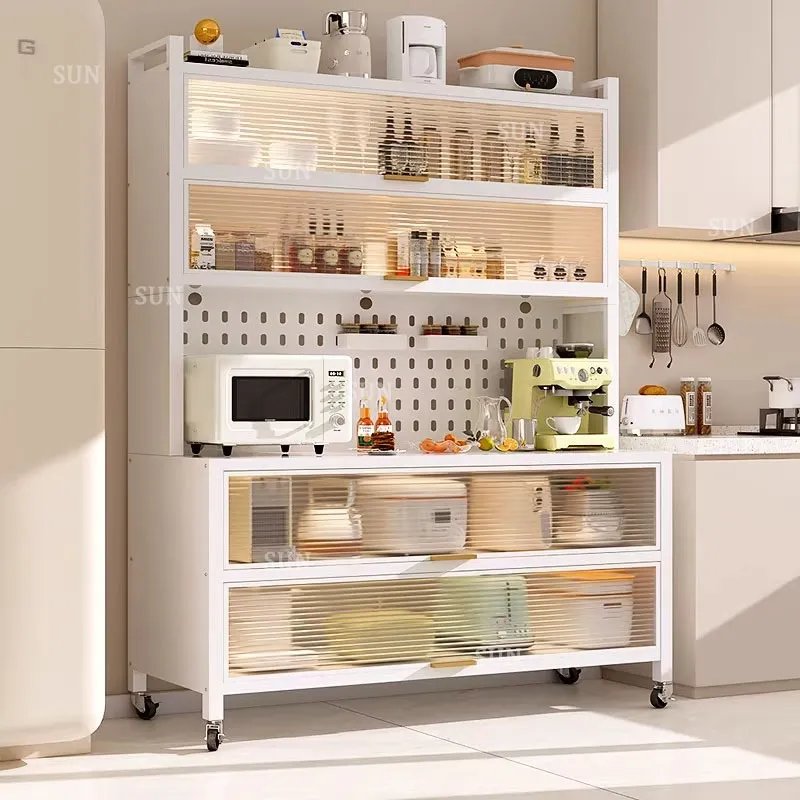 [COD]  SUN Lemari Dapur Minimalis Rak Dapur Serbaguna Rak Penyimpanan Dapur Rak Dapur Anti Debu