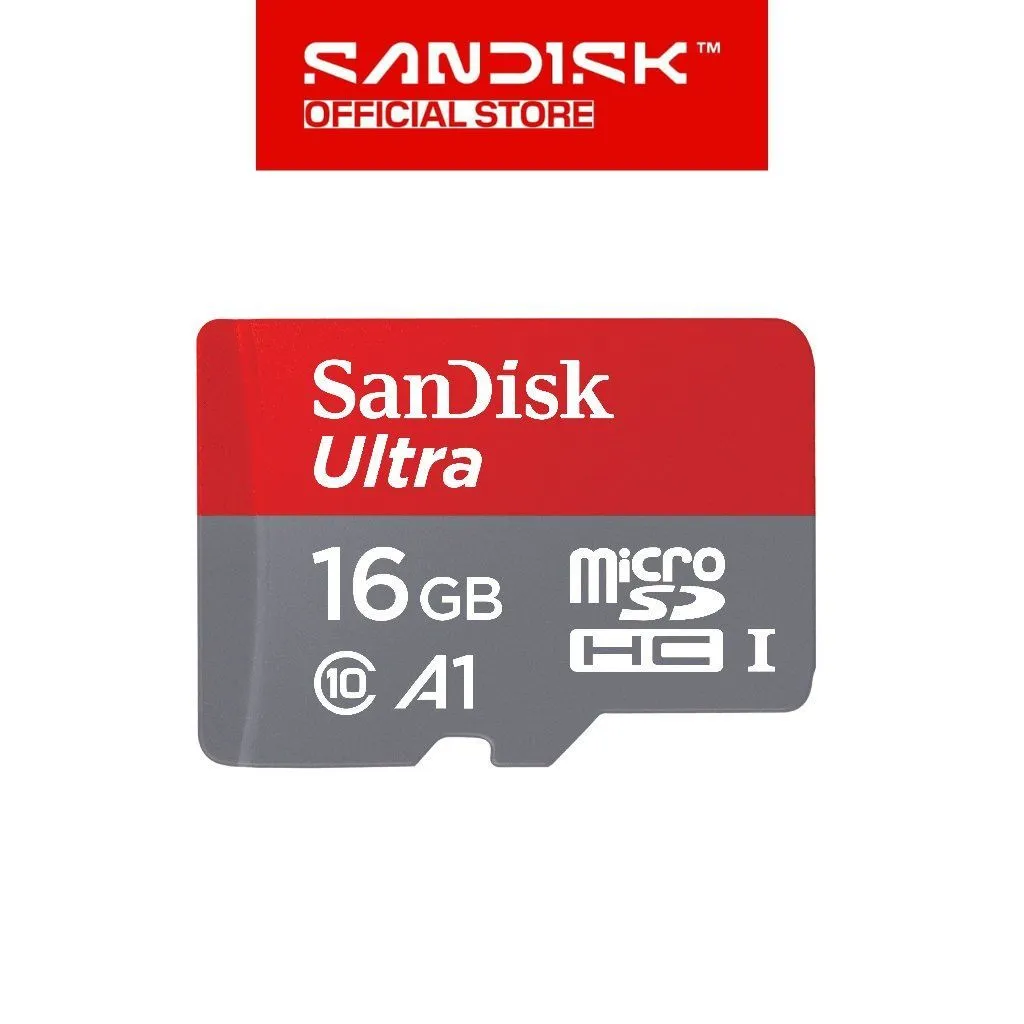 Memory Card | Micro SD 16GB SANDISK Ultra A1 up to 98Mbps Class 10 - Garansi Resmi 10 Tahun