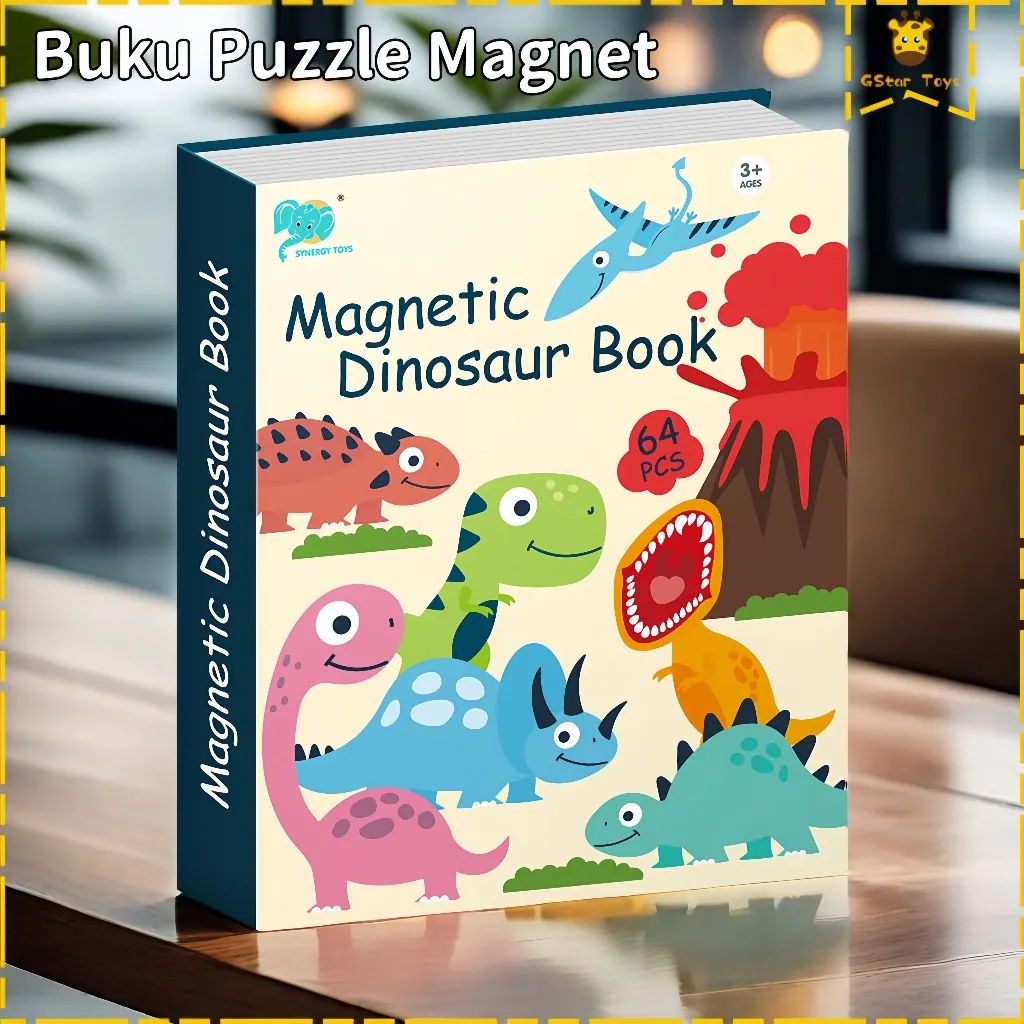 Gstar Buku Puzzle Magnetik Anak Usia 3-7 Tahun Mainan Edukasi Ganti Wajah Hewan & Karakter Kreatif Interaktif Latih Imajinasi Aman Untuk Anak Laki-laki Perempuan Hadiah