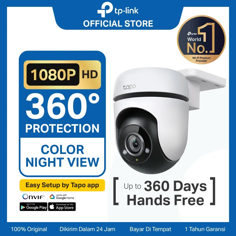 TP-Link Tapo C500 C510W C520WS | 1080P Kamera CCTV Outdoor | PTZ IP WiFi Camera | 2MP | IP65 Waterproof | Video | 512Gb SD Card