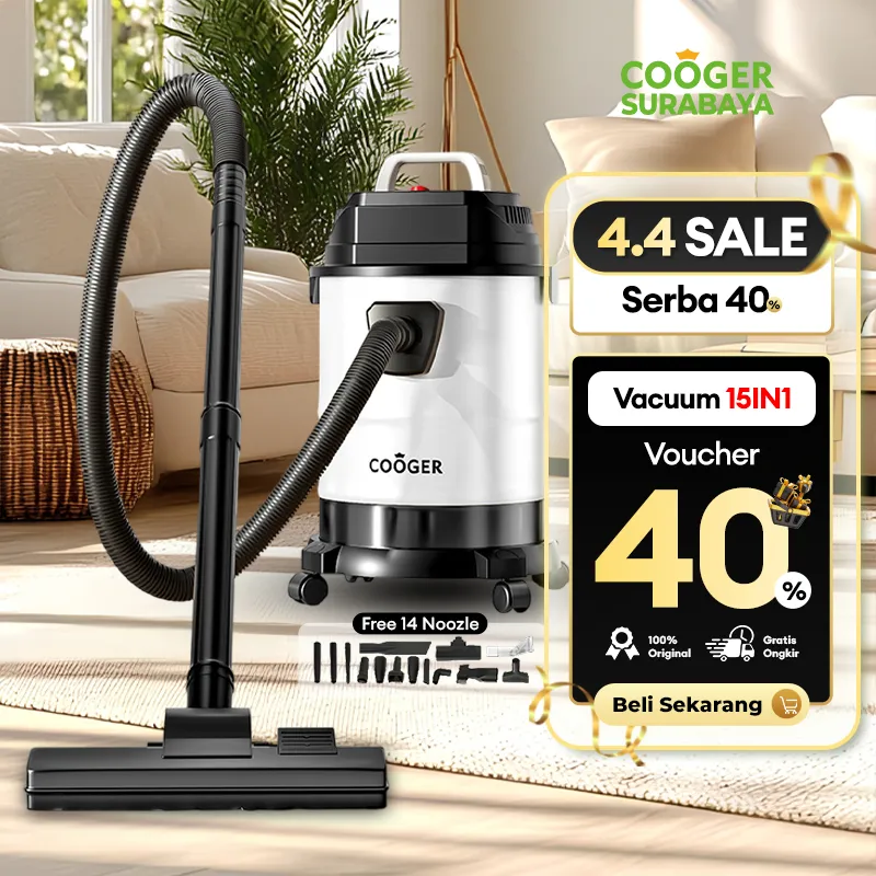 COOGER 14IN1 Vacuum Cleaner Pro Wet Dry 18L 550w Penyedot Debu Kotoran Basah Kering Garansi 1 Tahun