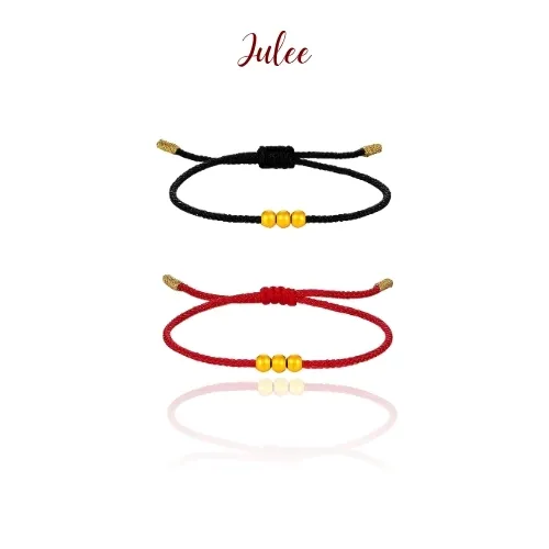 JULEE [Emas Kadar 24K] Gelang Tali Emas Kadar 24K  Adjustable | Perhiasan Emas Murni 24K 0.41g | Gaya Minimalis untuk Pria & Wanita Emas Kadar 24K | Cocok untuk Sehari-hari & Kado Sspesial