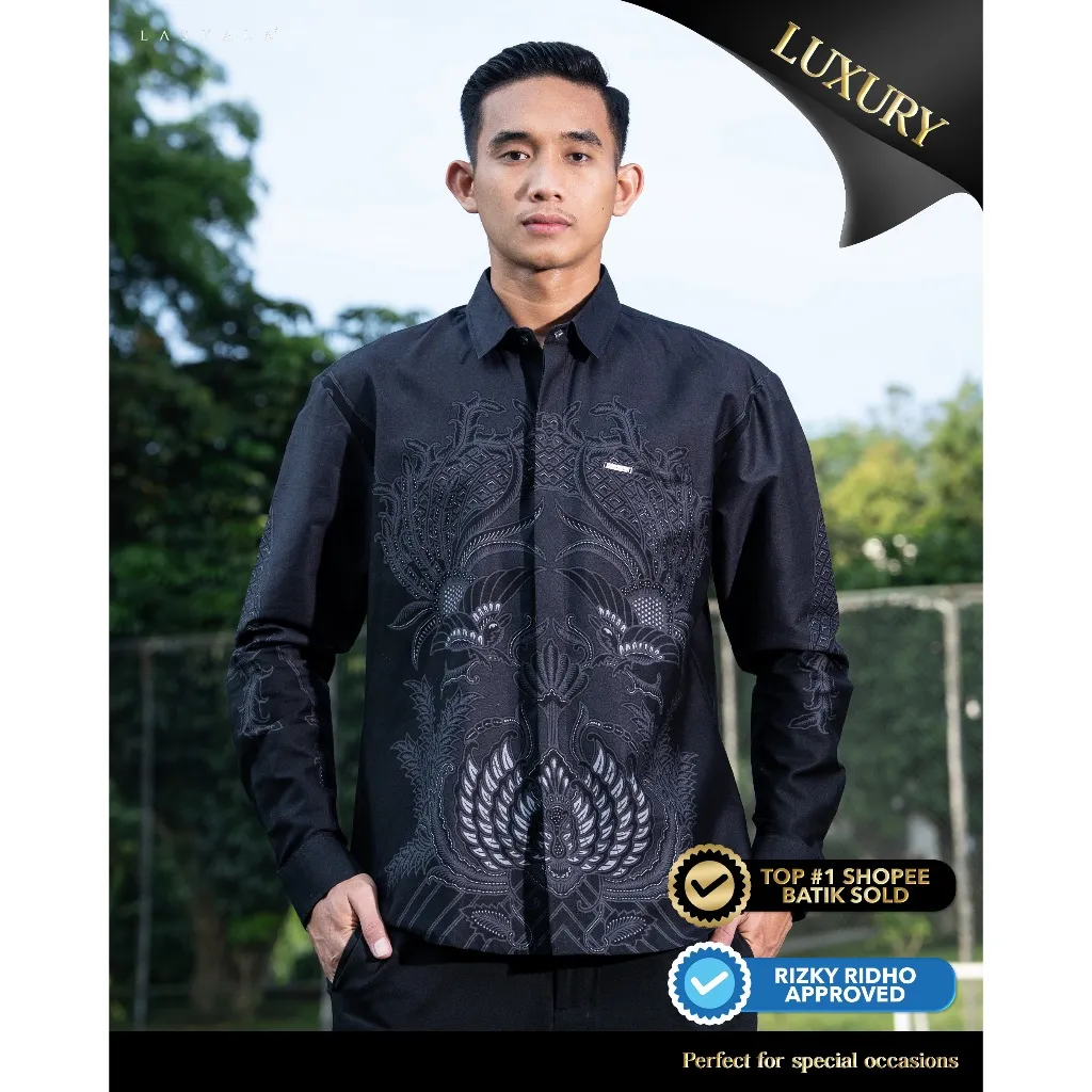 Laskala Batik Premium Pusaka Kemeja Batik Pria Slimfit Lengan Panjang