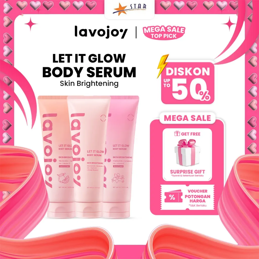 * STAR * LAVOJOY Let It Glow Body Serum | Brightening & Hydrating Niacinamide+Ceramide [TUTUP PINK] ( FREE GIFT)