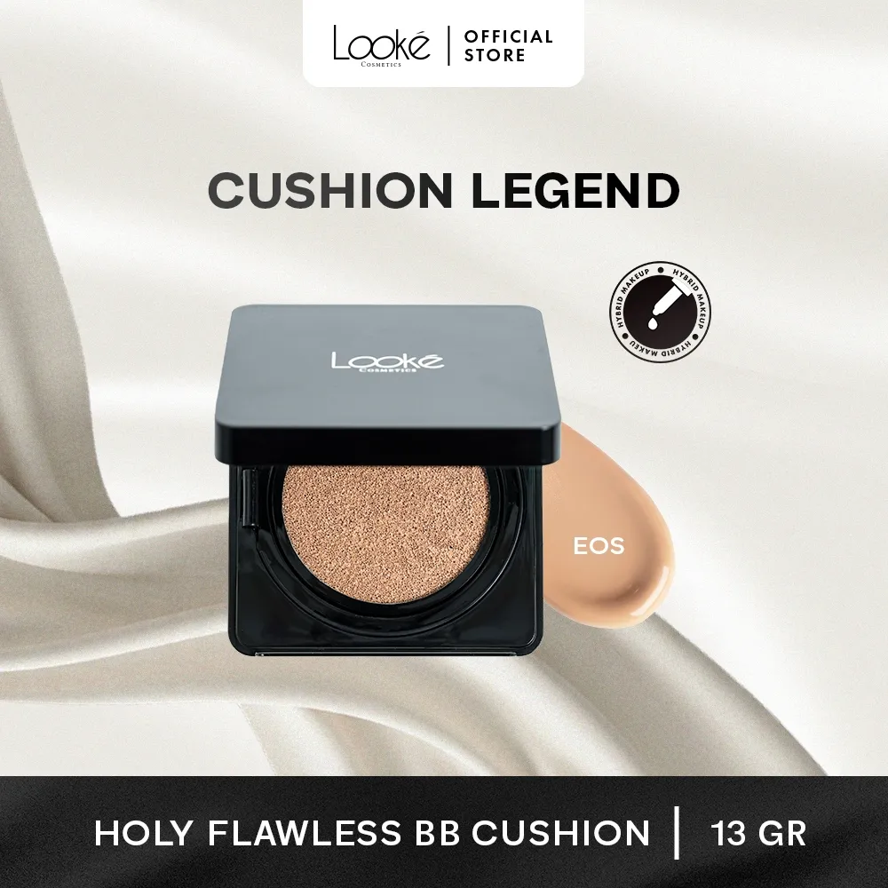 [CLEARANCE SALE] Looke Holy Flawless BB Cushion Eos 13g (ED 10/26) - Cushion Bagus dan Ringan Shade Nude Beige / Menyamarkan Bekas jerawat