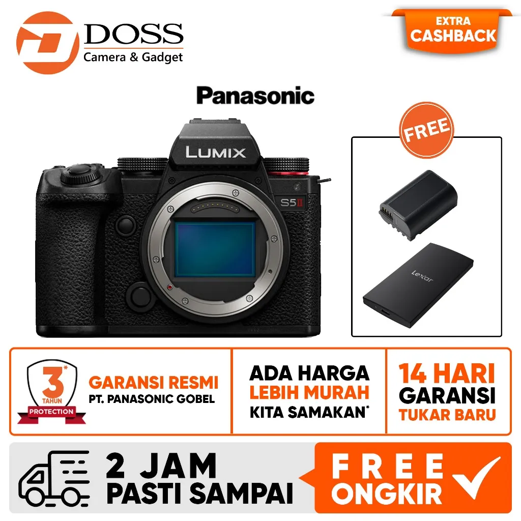 Panasonic Lumix S5II Lumix S5M2 Kamera Mirrorless Body Only S5 II