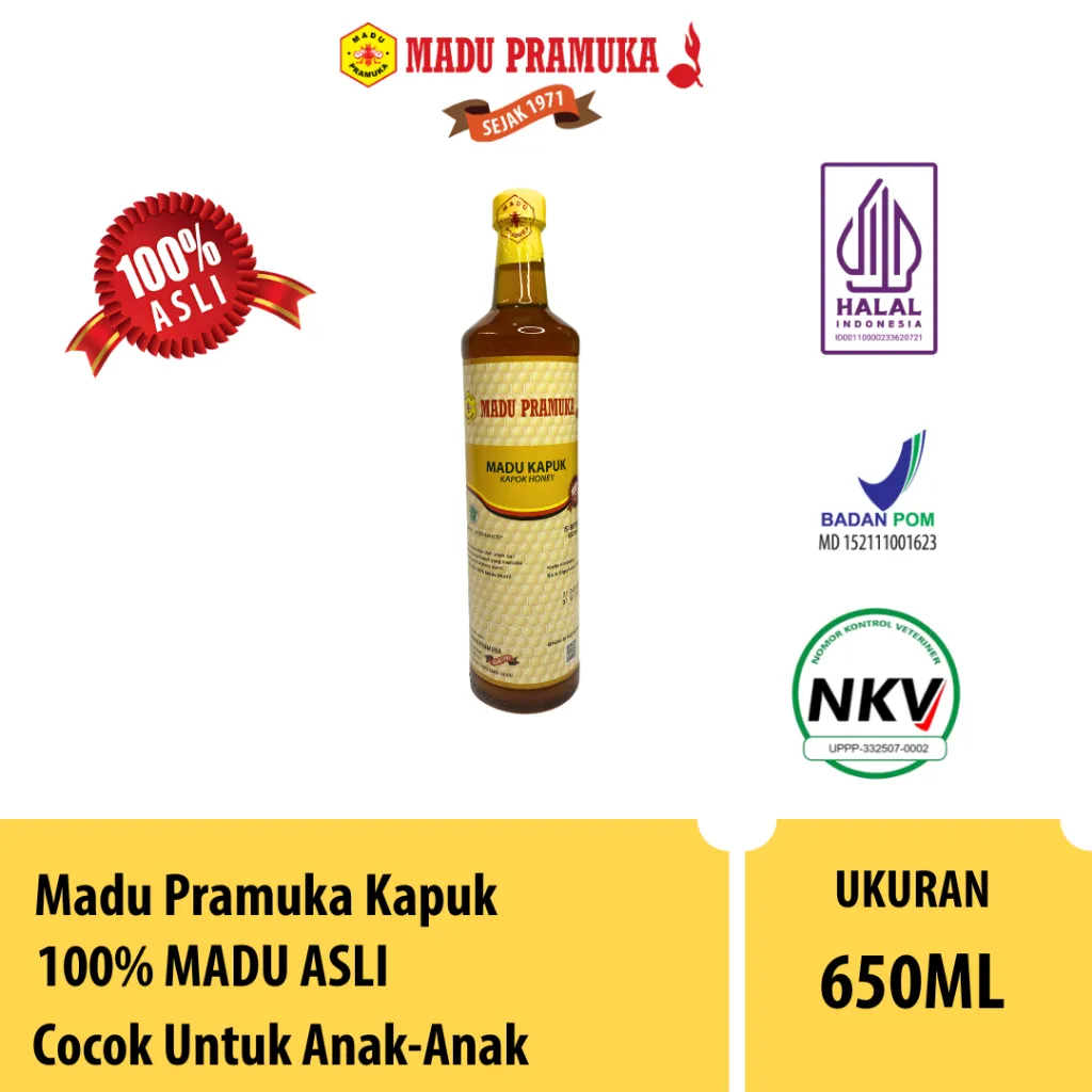Madu Pramuka Kapuk 650 ml 100% MADU ASLI