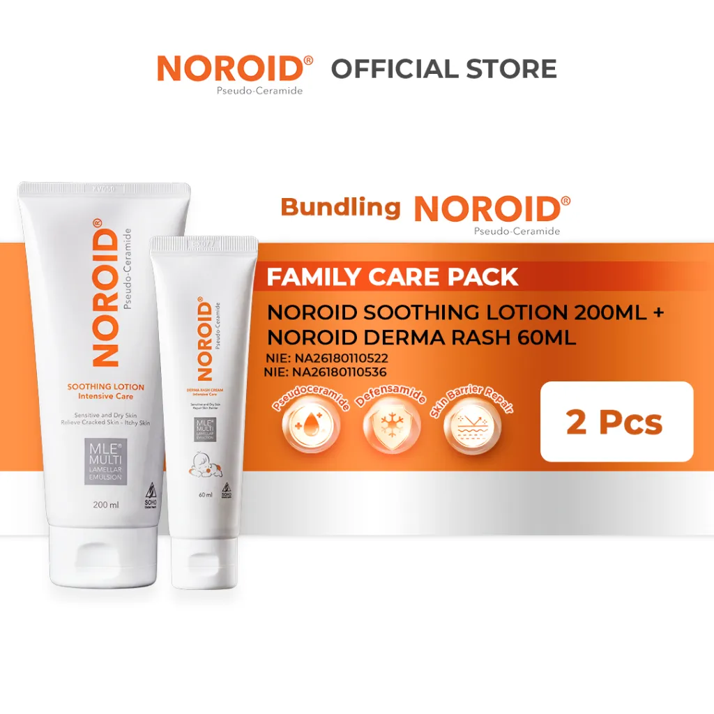 Noroid Soothing Lotion - 200ml + Noroid Derma Rash Cream - 60ml (Khusus FS TOKO)