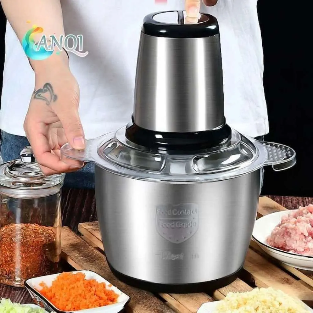 ANQI SHOP Blender Daging / Penggiling Daging  Pisau Warna Hijau  / Meat Grinder Food Processor