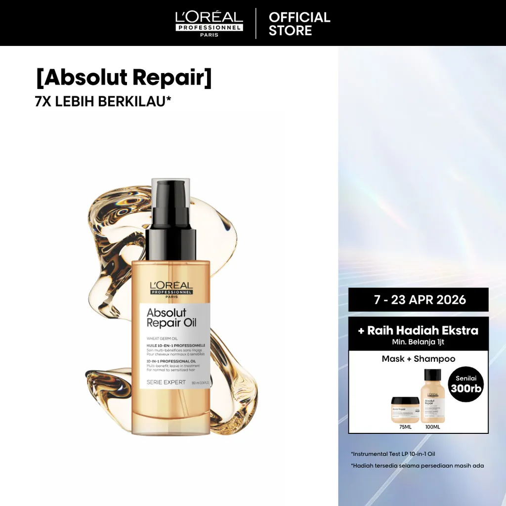 Absolut Repair Hair Oil 90ml - Untuk Perawatan Rambut Rusak by L'Oreal Professionnel