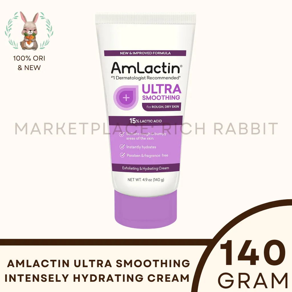 Amlactin Ultra Smoothing Pelembab Badan Kulit Kasar Intensely Hydrating Cream 140 gram