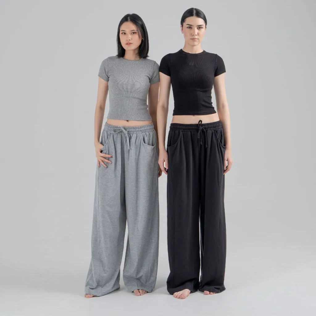 Joyce by AIJO [Premium] Eclora Barrel Pants - Barrel Pants Bebyterry - Celana Wanita Korean Style
