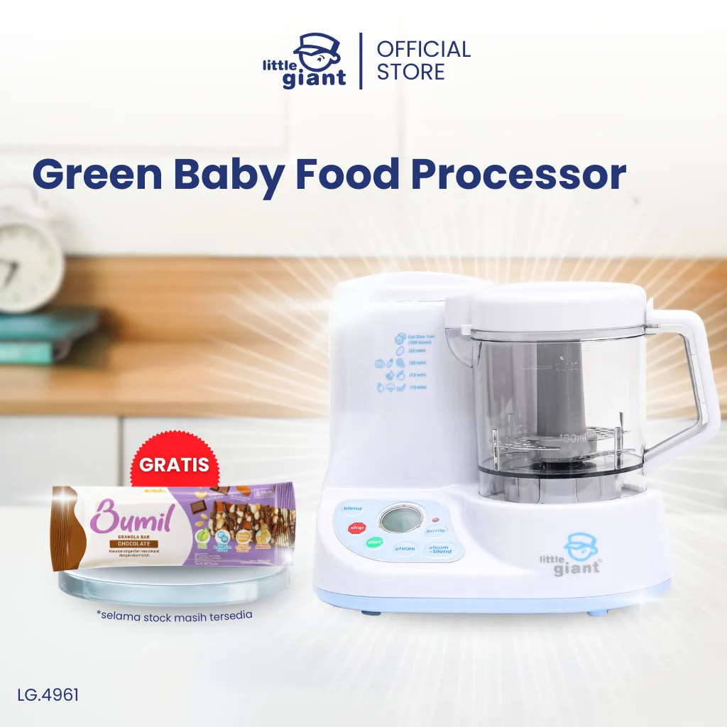 Little Giant Green Baby Food Processor | Blender MPASI Bayi Food Maker MPASI