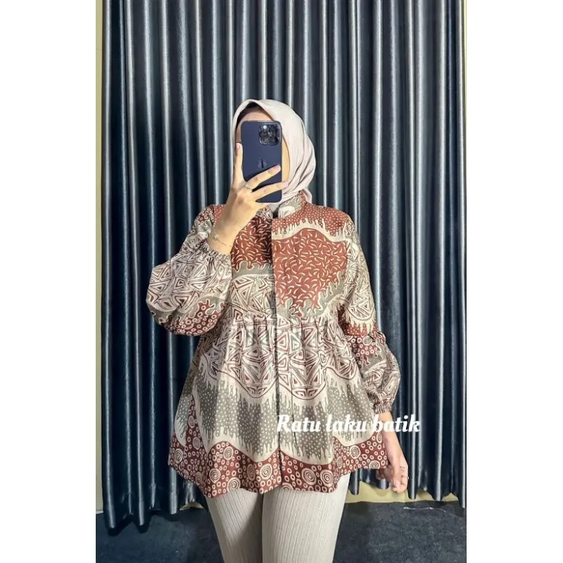 BAJU BATIK WANITA MODERN MONALISA GENES M,L,XL,XXL