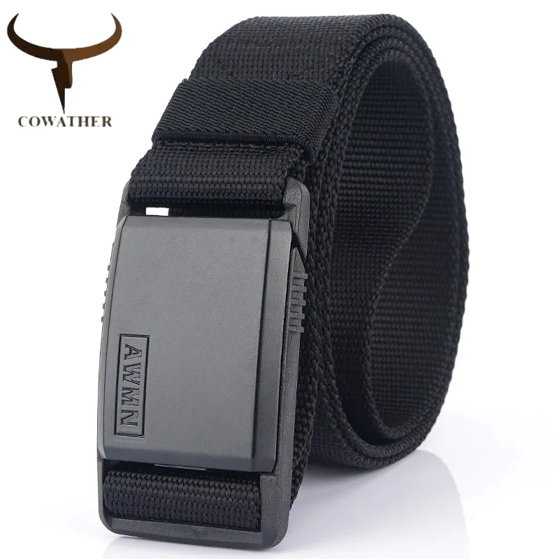 Cowather Ikat Pinggang Pria Canvas sabuk Casual Nylon Premium CW-34