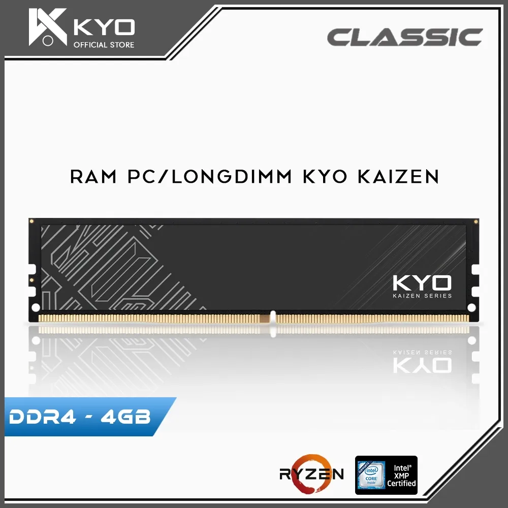 KYO Kaizen Memory RAM DDR4 4GB (1x4GB) 2400 2666 Mhz PC19200 PC21300 RAM PC DDR4 4GB