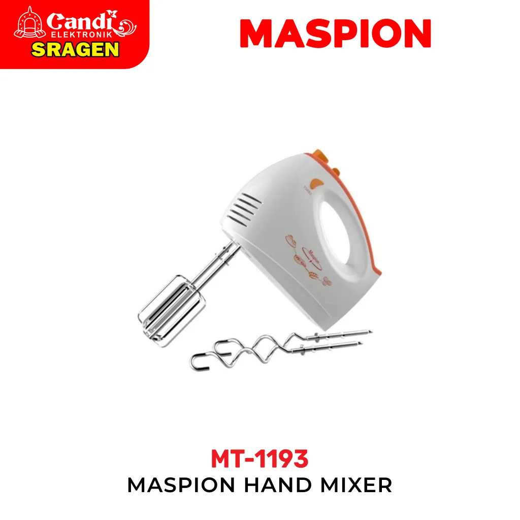 MASPION Hand Mixer Pengaduk Adonan Kue - MT-1193