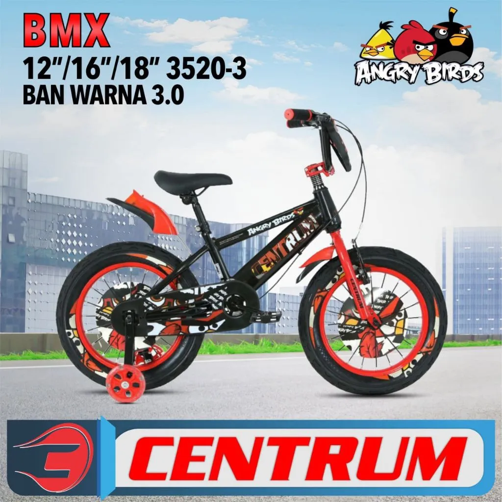 SEPEDA ANAK LAKI LAKI BMX 12 16 18 INCH FOSTER 5503-3 / CENTRUM 3520-3 BAN 3.0 MUSIC