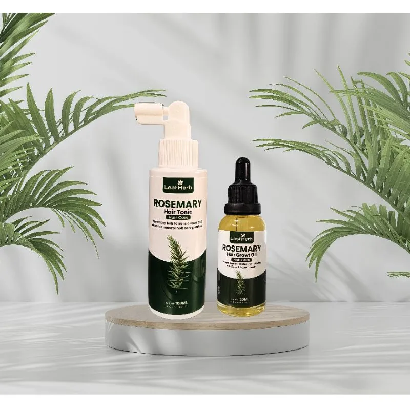 Paket Hair Tonic & Rosemary Hair Growth Oil by LeafHerb