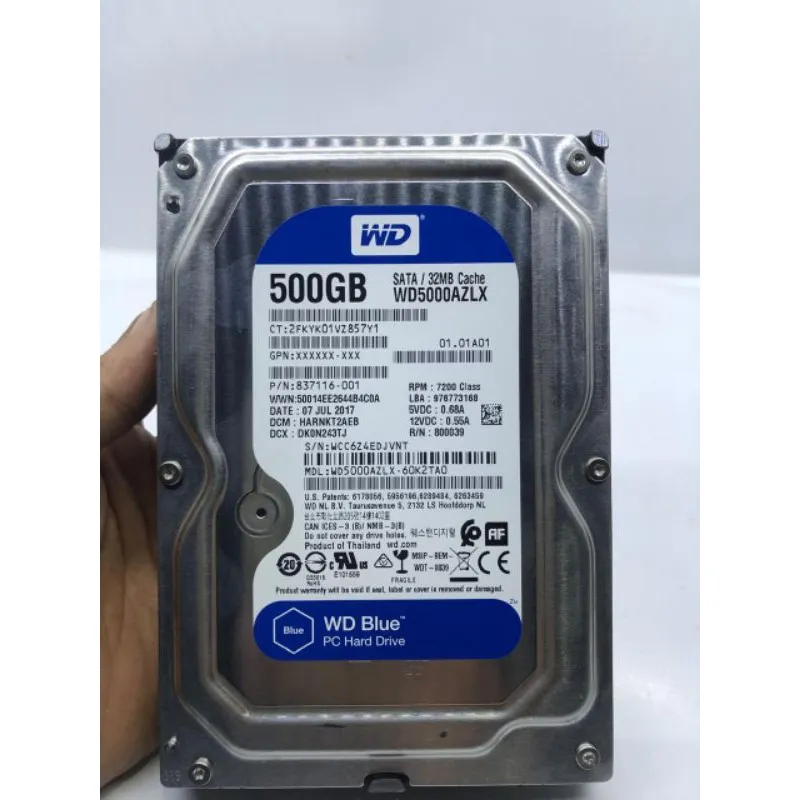 Hardisk PC WD blue 500GB SATA 3.5INCH GARANSI 1 TAHUN
