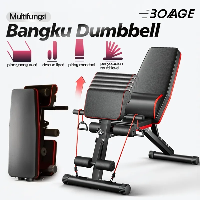(Penawaran panas!!!) Bangku Dumbbell MultiFungsi,Bisa melatih seluruh tubuh  Alat Olahraga Fitness Bench Press Multifungsi Adjustable Multy Gym Murah Garansi Resmi/leg press home gym/alat olahraga rumaha/Sit Up Bench Alat Olahraga Fitness Kursi Gym