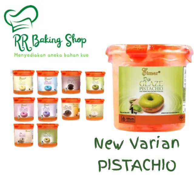 ELMER Dip Glaze 1kg All Varian - Elmer Dip Glaze 1kg Topping Selai Donat Kue Roti