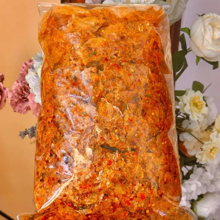 KERIPIK KACA 500gr PEDAS DAUN JERUK / KRIPCA REMPAH NGABRET