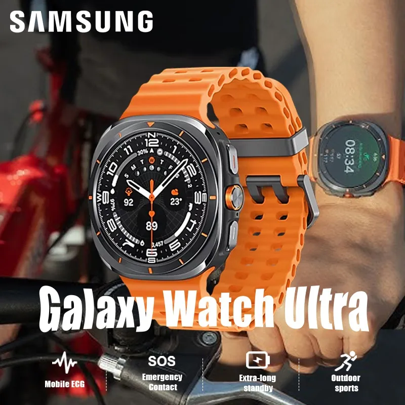 100% Original Samsung Galaxy Watch Ultra 47MM SmartWatch Jam Tangan Wanita Jam Tangan Pria Bluetooth For Android IOS Heart Rate Tracking Waterproof Watch Pernah Dipakai Fitness Tracker Blood Pressure Sleep Samsung Galaxy Watch/amsung Watch Ultra